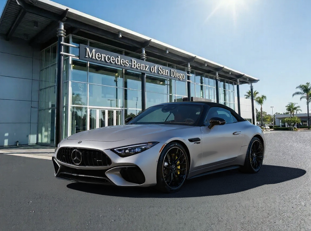 New 2026 Cirrus Silver Metallic Mercedes-Benz SL 55 AMG® image 1