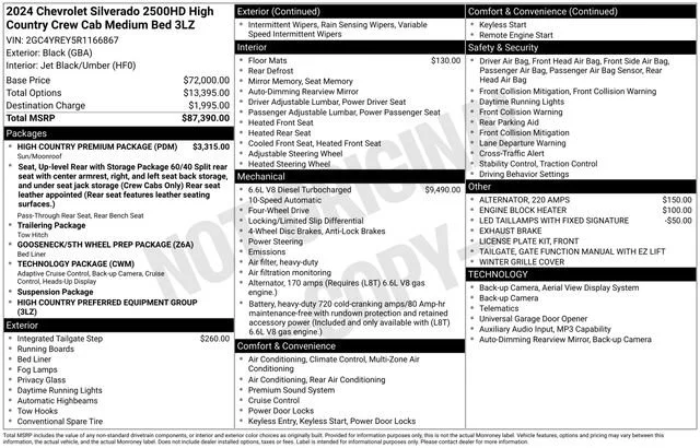 Certified Used 2024 Black Chevrolet High Country image 40