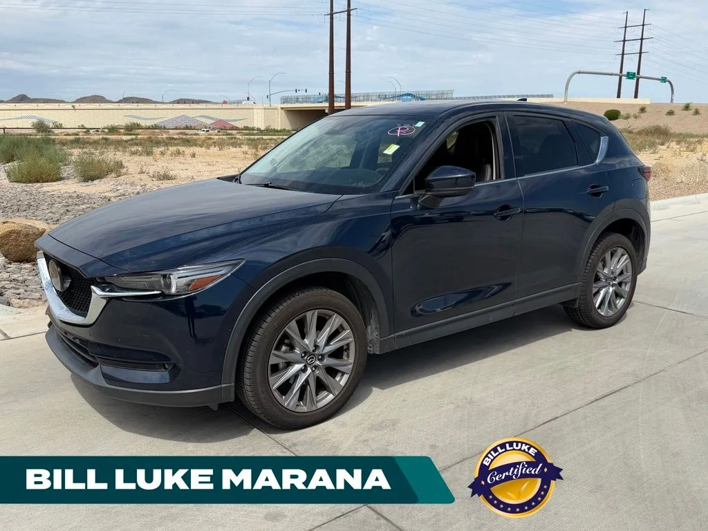 Certified Used 2021 Blue Mazda Grand Touring image 1
