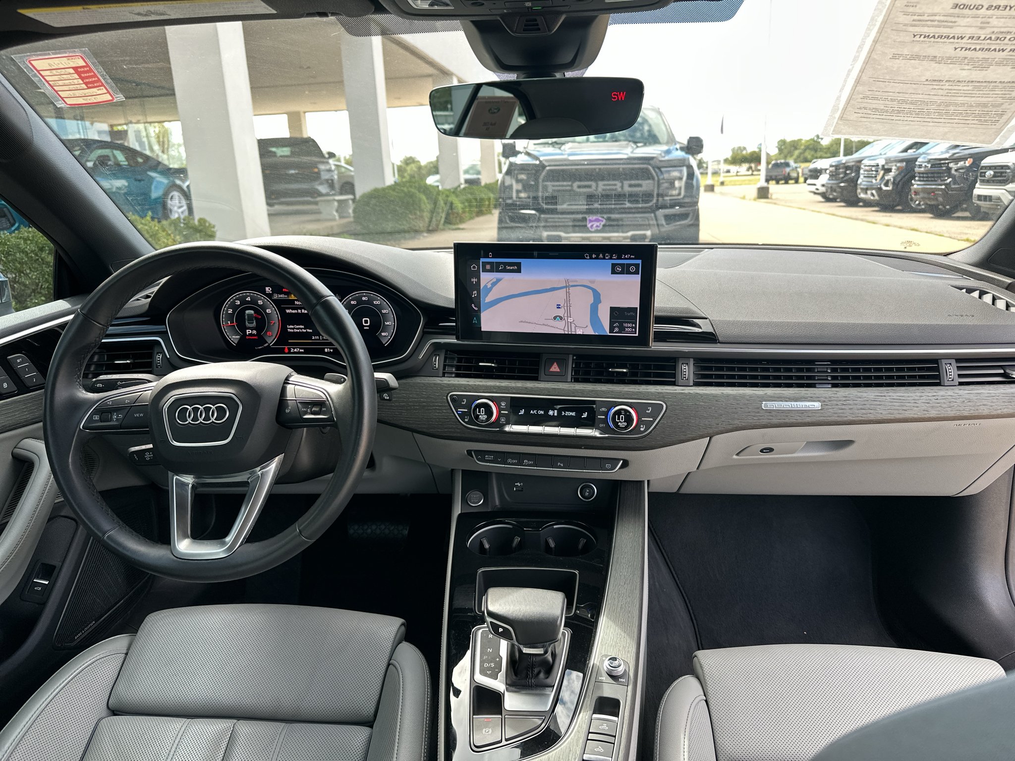 Used 2023 Daytona Gray Pearl Effect/Black Roof Audi S line Premium Plus image 2