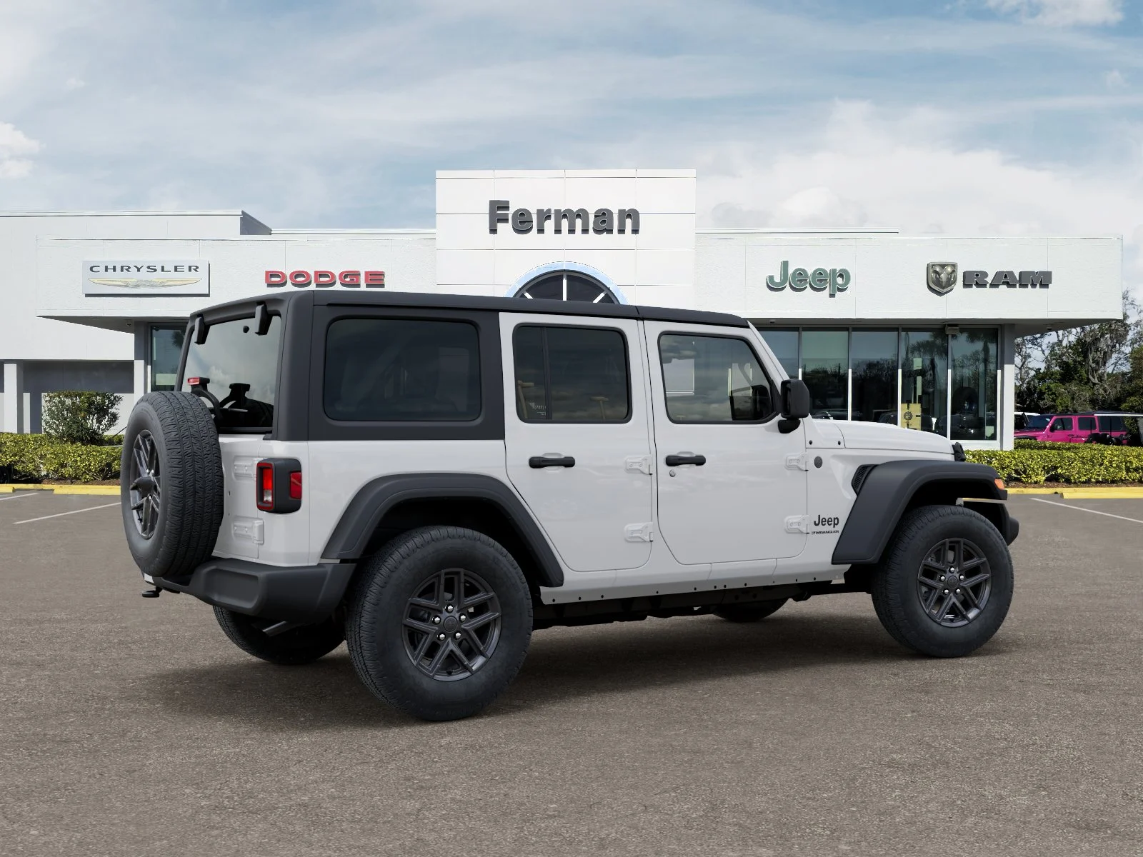 New 2026 Bright White Clear-Coat Exterior Paint Jeep Sport S image 39