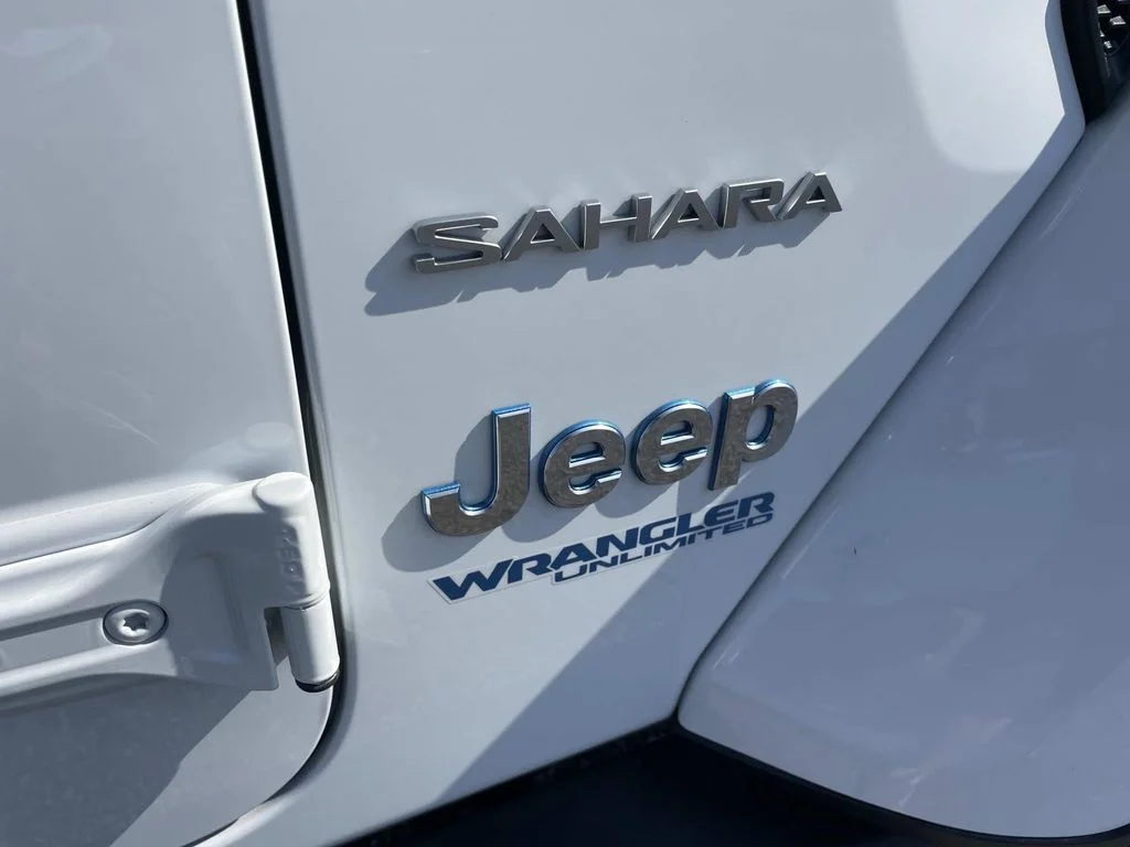 Used 2021 White Jeep Unlimited Sahara 4xe image 32