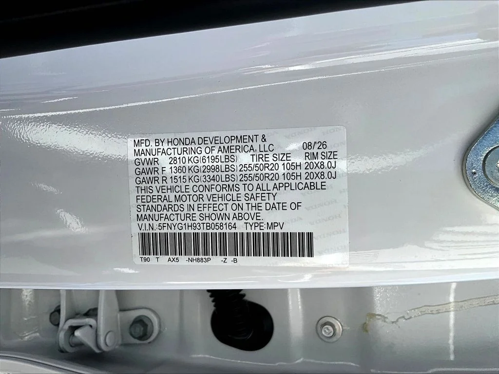 New 2026 Platinum White Pearl Honda AWD Black Edition image 22