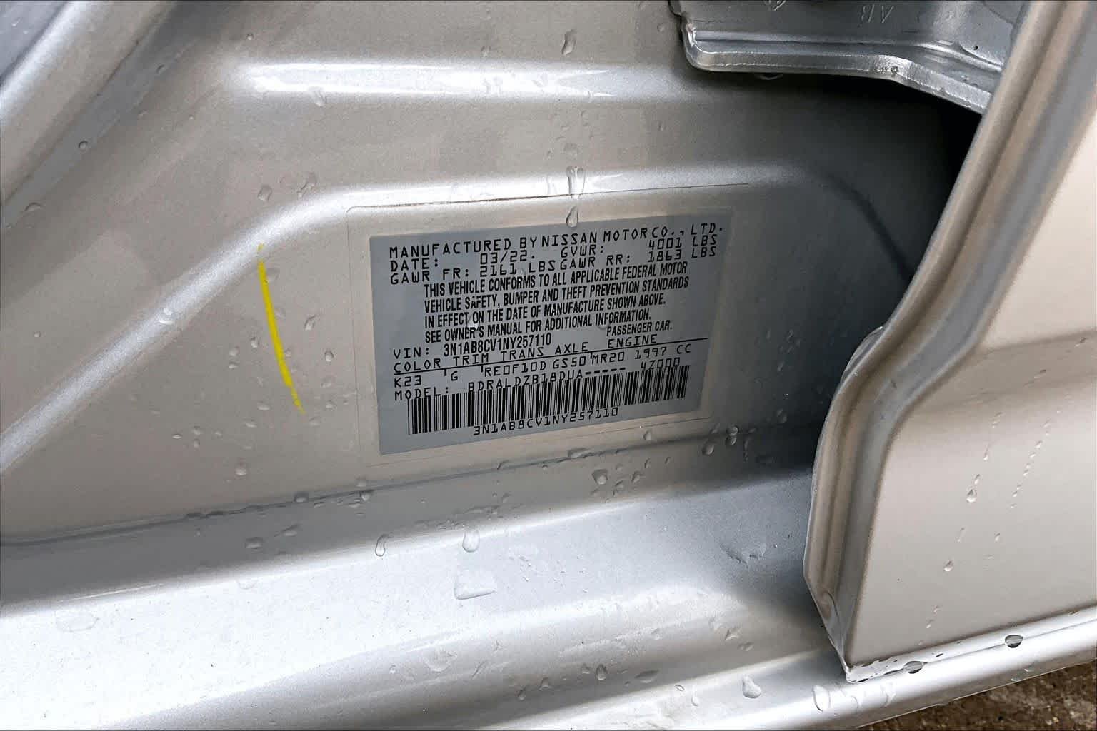 Used 2022 Brilliant Silver Metallic Nissan SV image 34