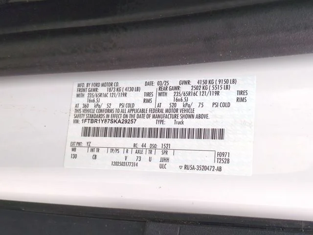Used 2025 White Ford Base image 34