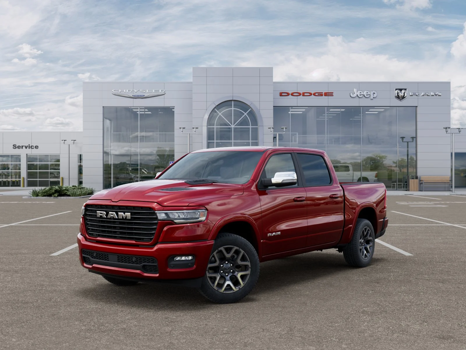 New 2026 Molten Red Pearl-Coat Exterior Paint RAM Laramie image 28