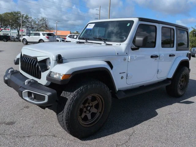 Used 2021 White Jeep Unlimited Sahara image 8