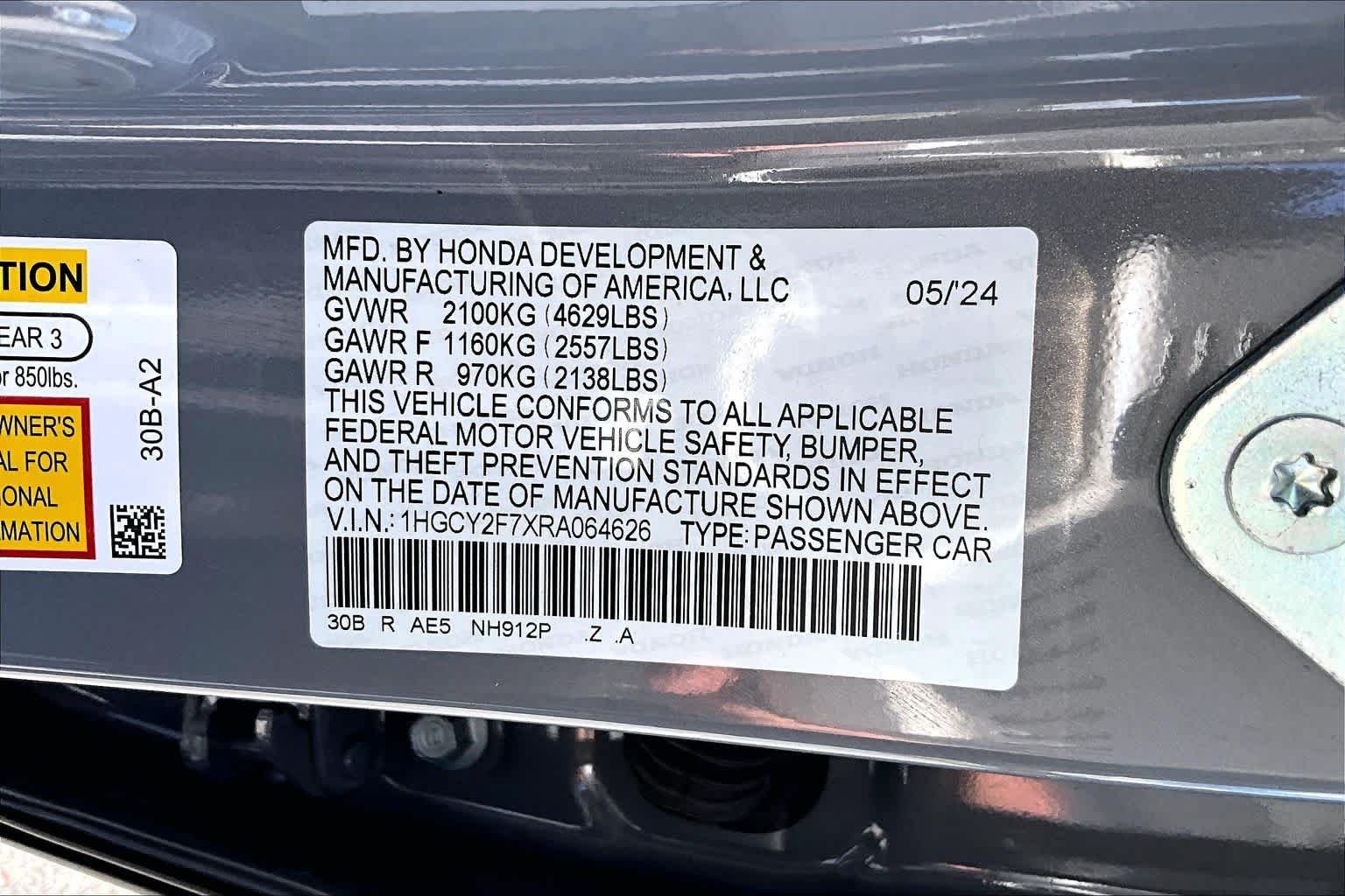 Certified Used 2024 Urban Gray Pearl Honda HYBRID SPORT-L image 35