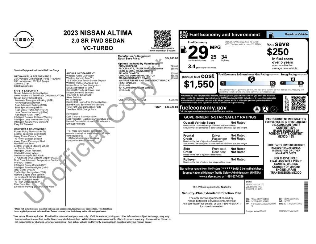 Used 2023 Gray Nissan 2.0 SR image 17