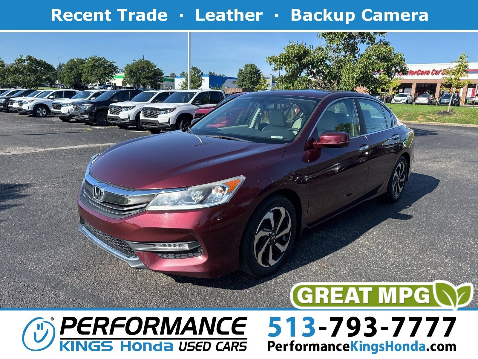 Used 2016 Basque Red Pearl II Honda EX-L image 1