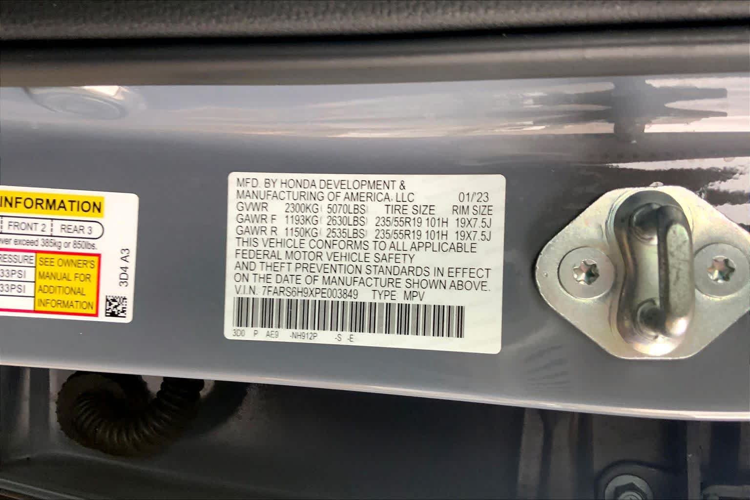 Used 2023 Urban Gray Pearl Honda Sport Touring image 31