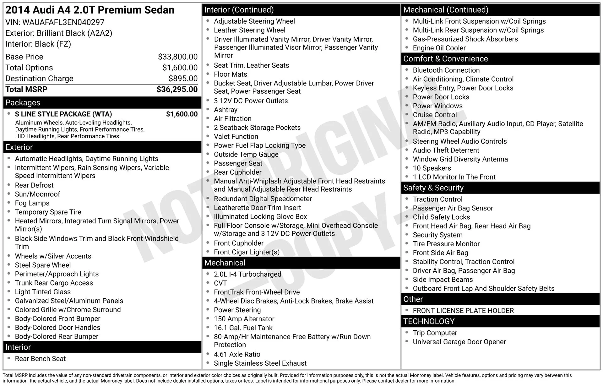2014 Audi A4 2.0T FWD multitronic Premium's photo