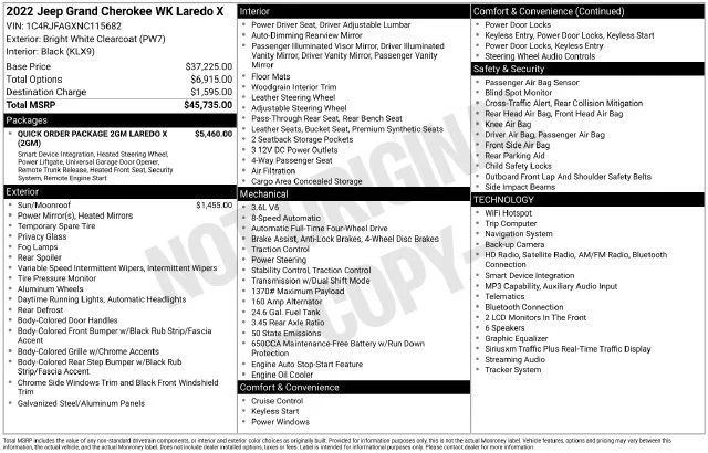 Used 2022 White Jeep Laredo X 4x4 image 5