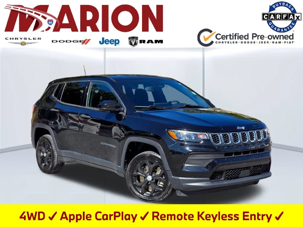 Certified Used 2024 Black Jeep Sport image 1