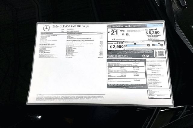 New 2026 Black Mercedes-Benz GLE 450 Coupe image 27