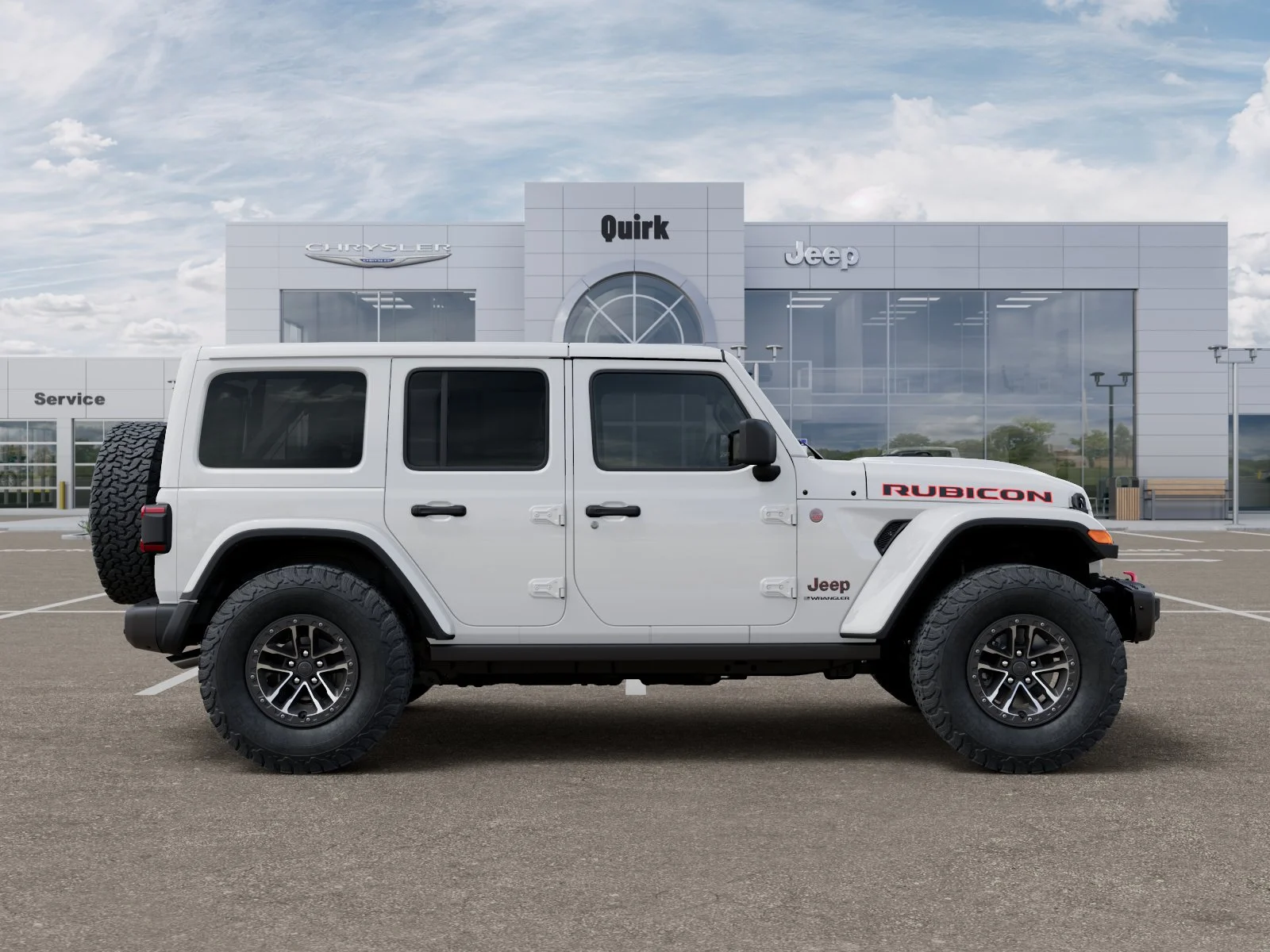 New 2026 Bright White Clear-Coat Exterior Paint Jeep Rubicon X image 47