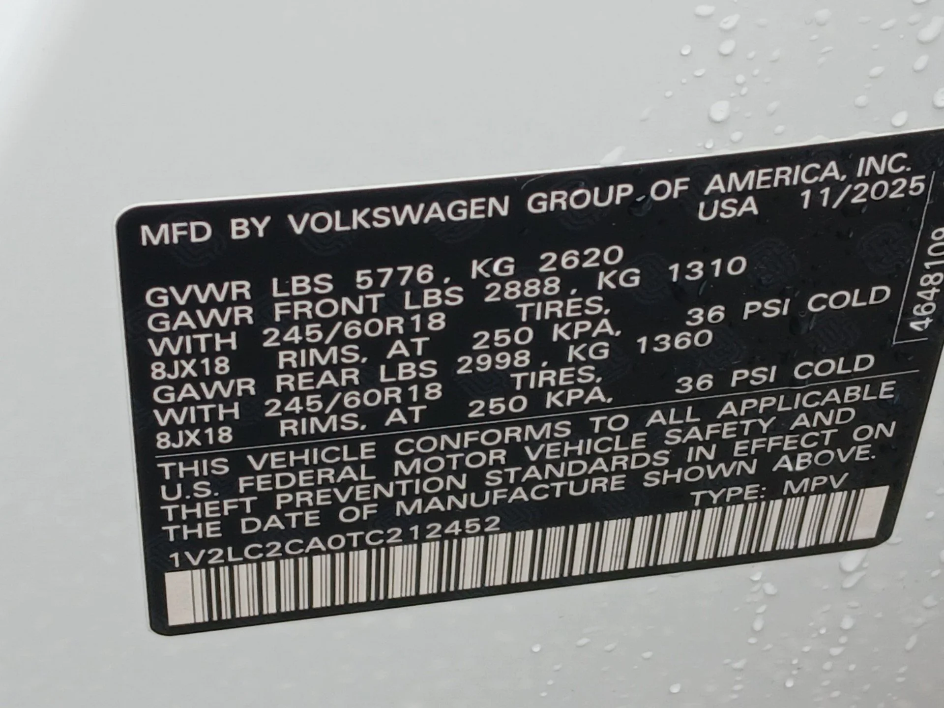 New 2026 Opal White Pearl Volkswagen 2.0T SE image 17