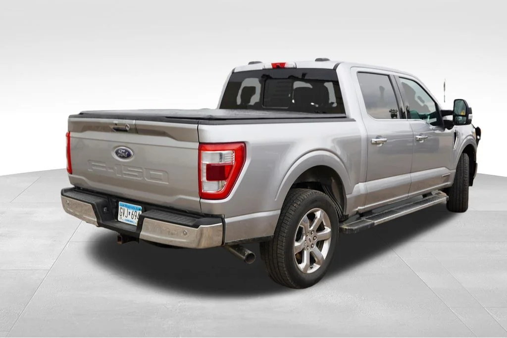Used 2021 Iconic Silver Metallic Ford Lariat image 3