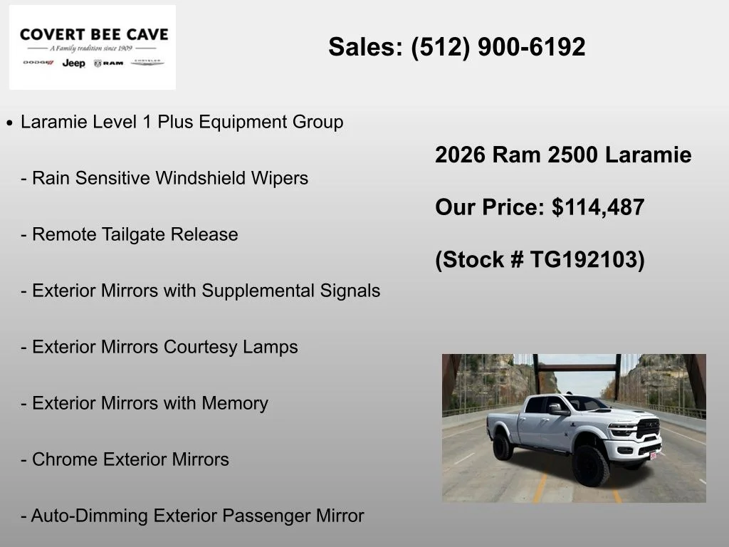 New 2026 Bright White Clear-Coat Exterior Paint RAM Laramie image 12