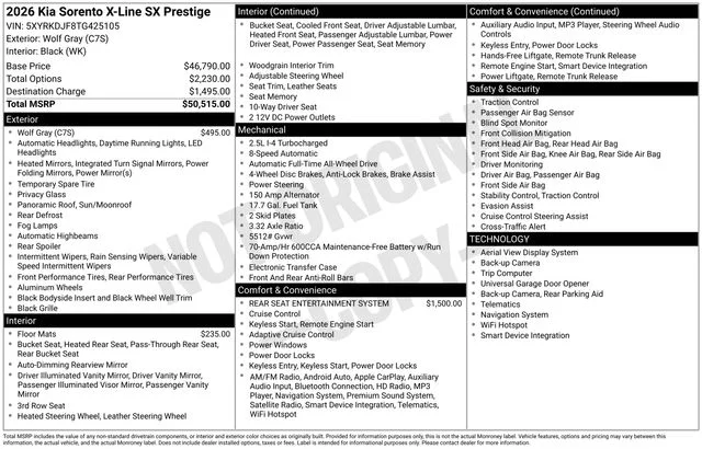 2026 Kia Sorento X-Line SX Prestige - Photo 30