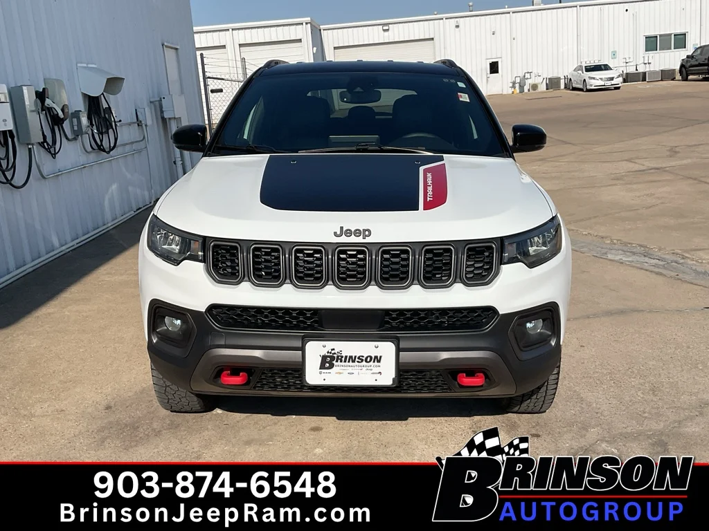 Used 2025 Bright White Clearcoat Jeep Trailhawk image 2