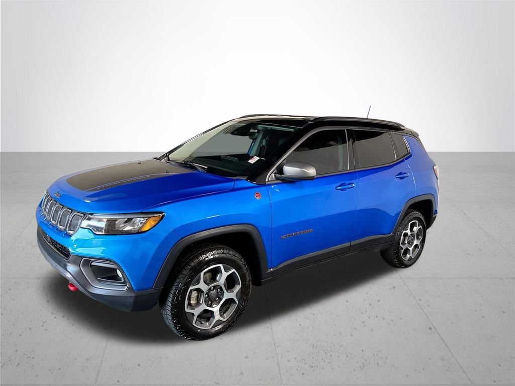 Used 2022 Laser Blue Jeep Trailhawk image 2
