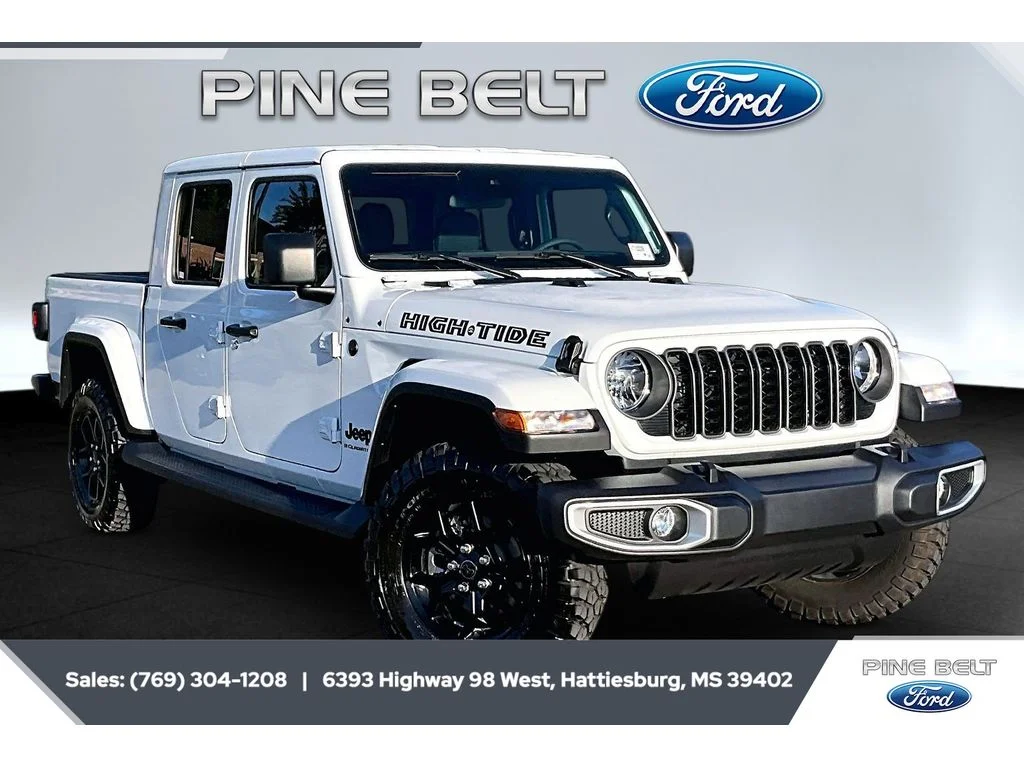 Used 2025 Bright White Clearcoat Jeep High Tide image 1