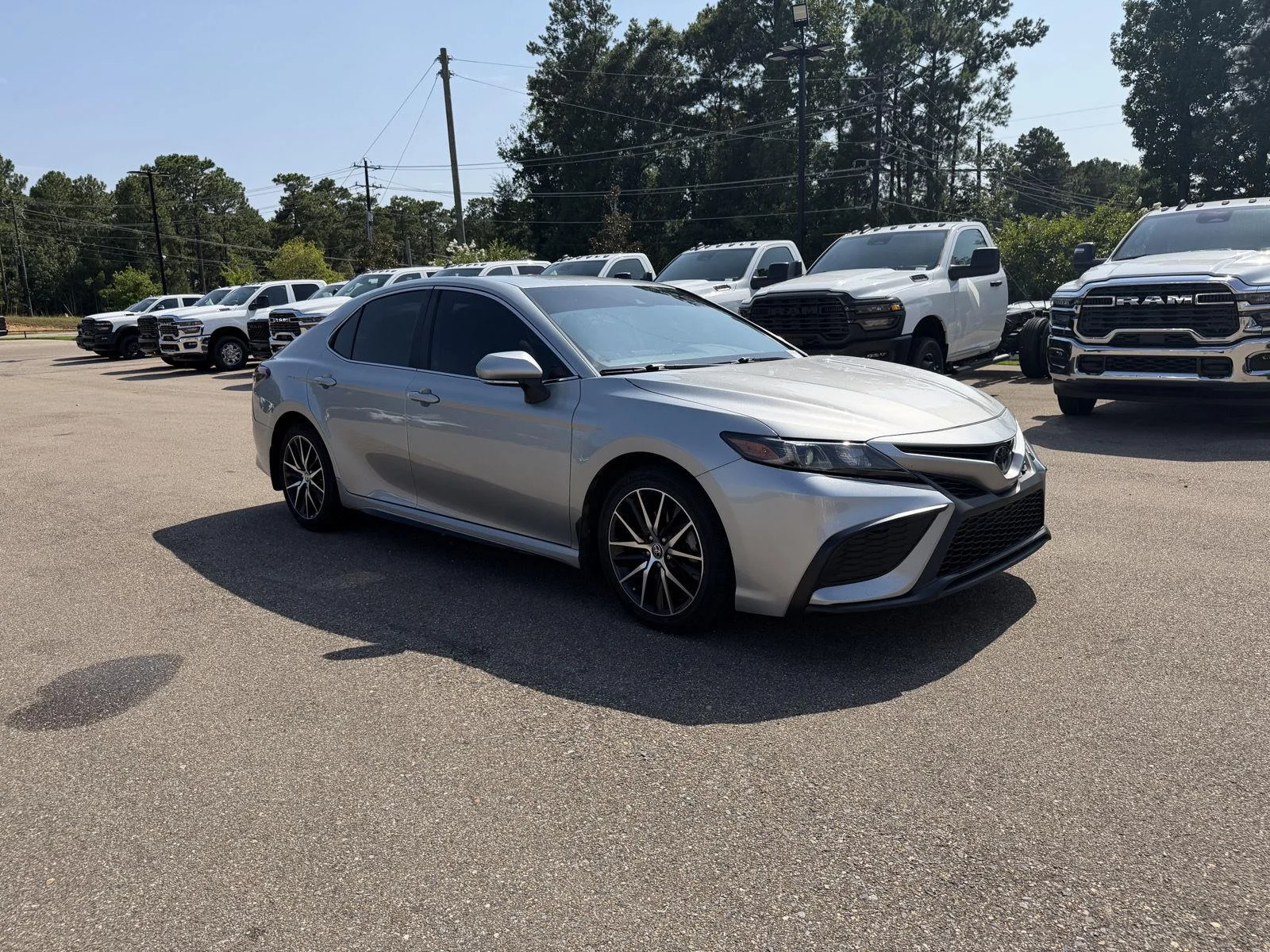 Used 2023 Celestial Silver Metallic Toyota SE image 3