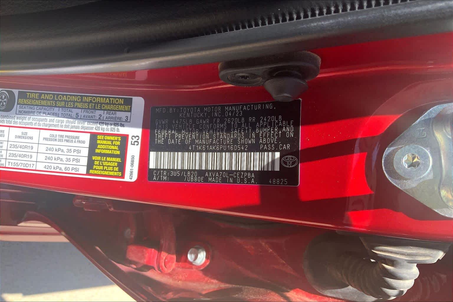 Used 2023 Supersonic Red Toyota XSE image 34