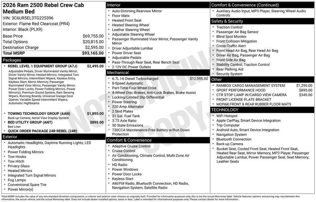 New 2026 Flame Red Clearcoat RAM Rebel image 22