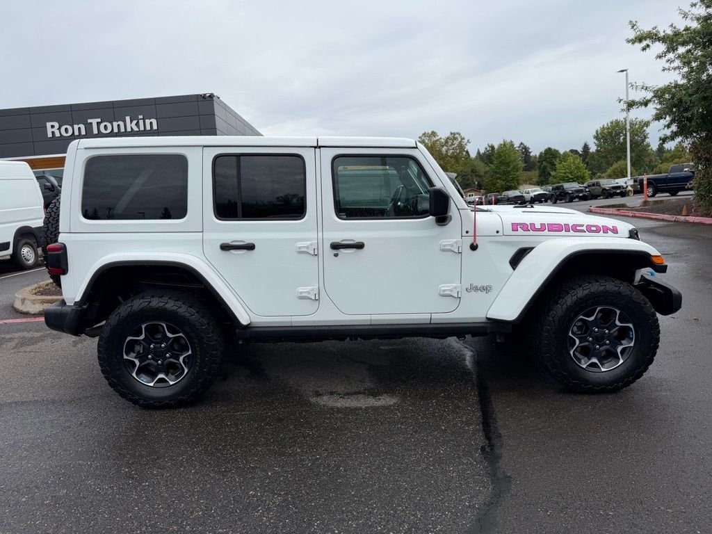 Used 2023 Bright White Clearcoat Jeep Rubicon 4xe image 8