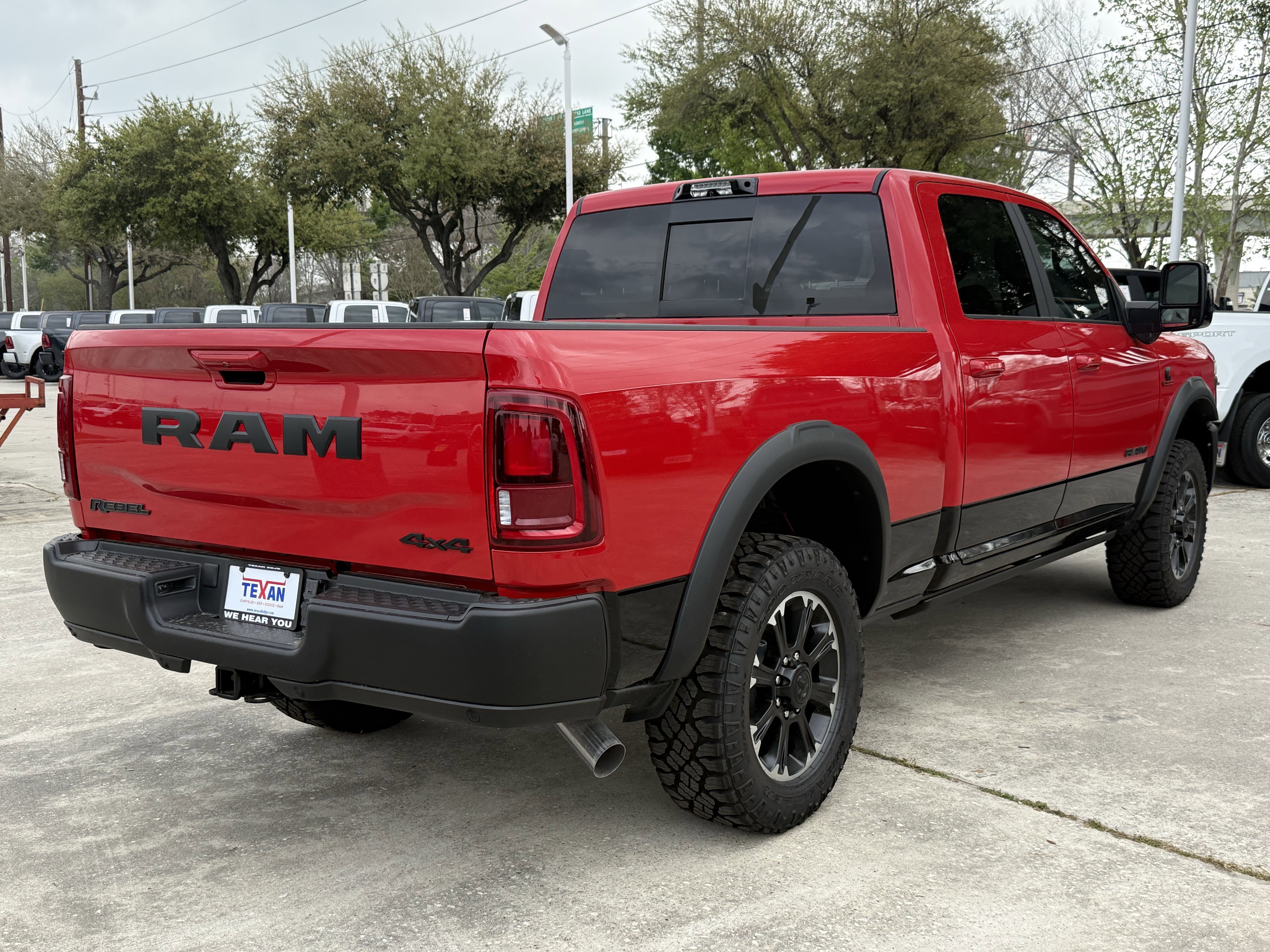 New 2026 Flame Red Clear-Coat Exterior Paint RAM Rebel image 4