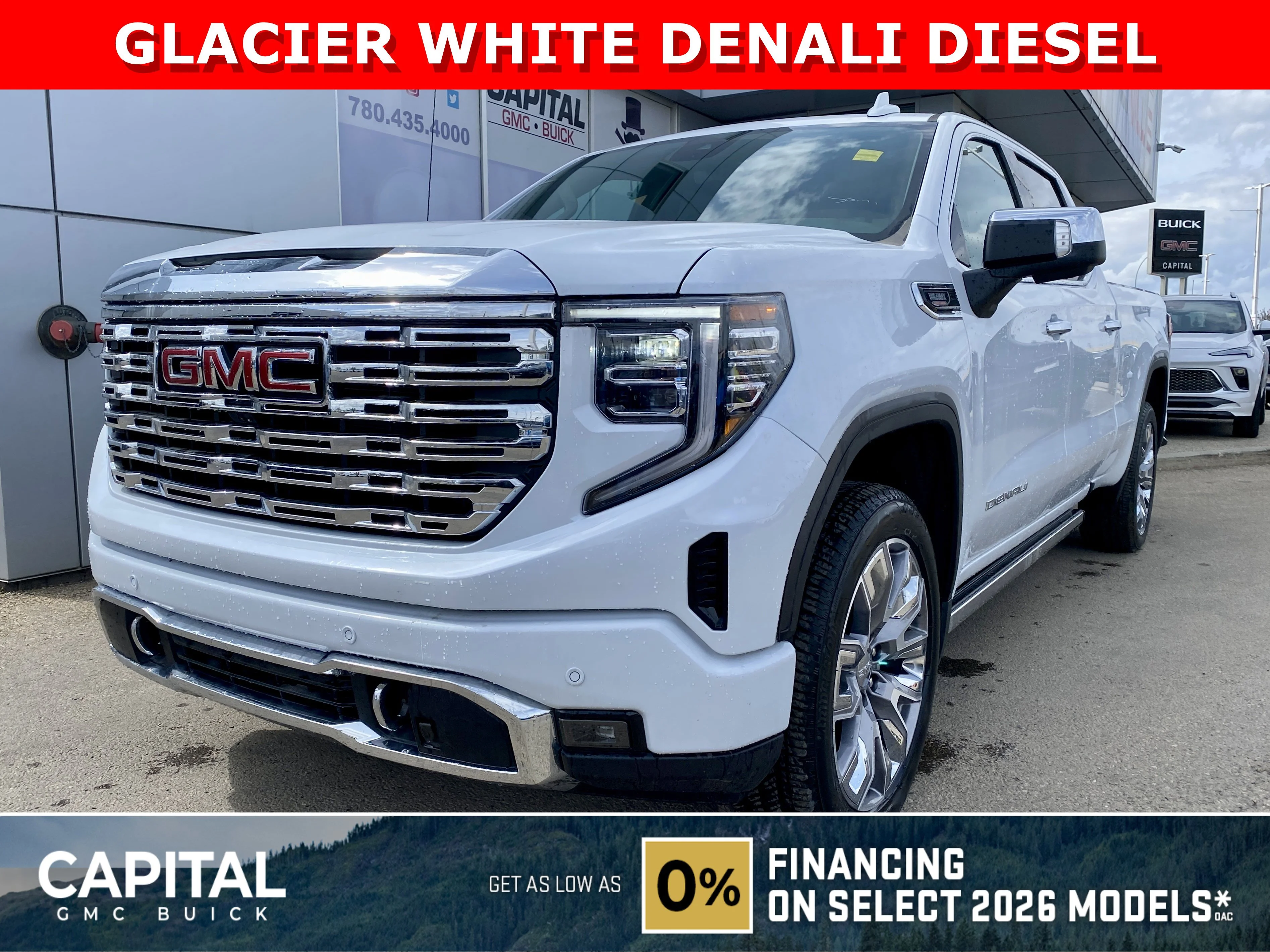 New 2026 GLACIER WHITE TRICOAT GMC Denali image 1