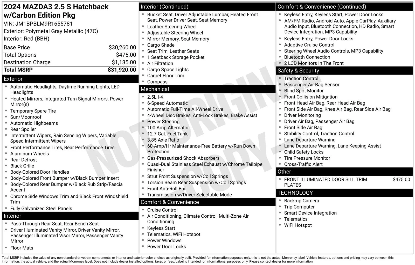 Certified Used 2024 Polymetal Gray Metallic Mazda 2.5 S Carbon Edition image 27