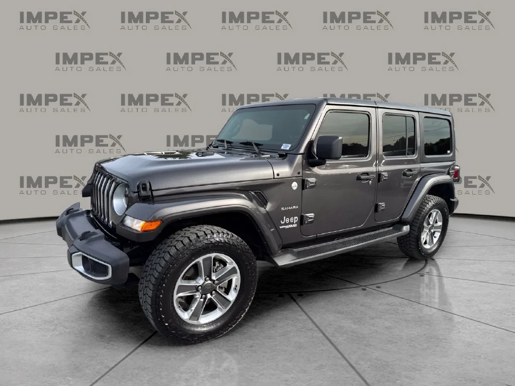 Used 2021 Gray Jeep Unlimited Sahara image 1