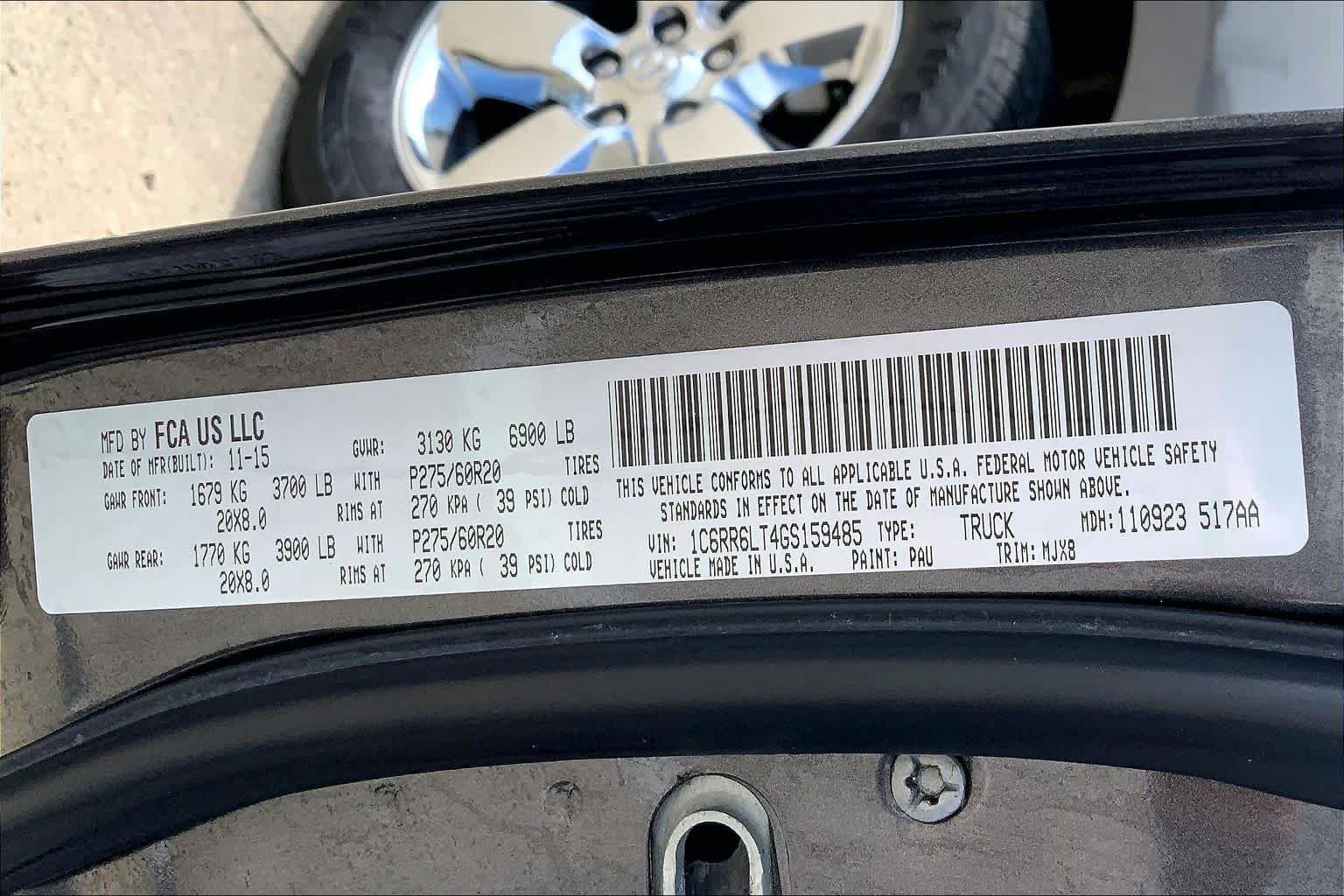 Used 2016 Granite Crystal Metallic Clearcoat Ram Lone Star image 36