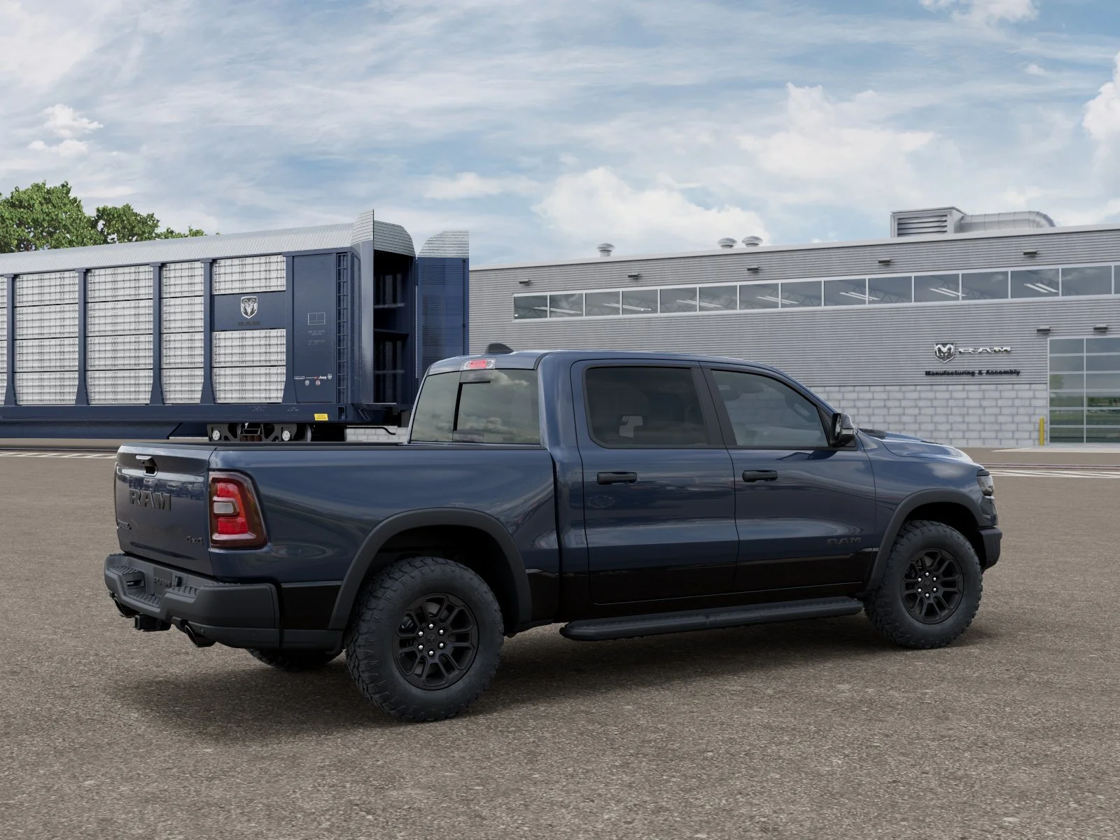 New 2026 Forged Blue Metallic Exterior Paint RAM Rebel image 2