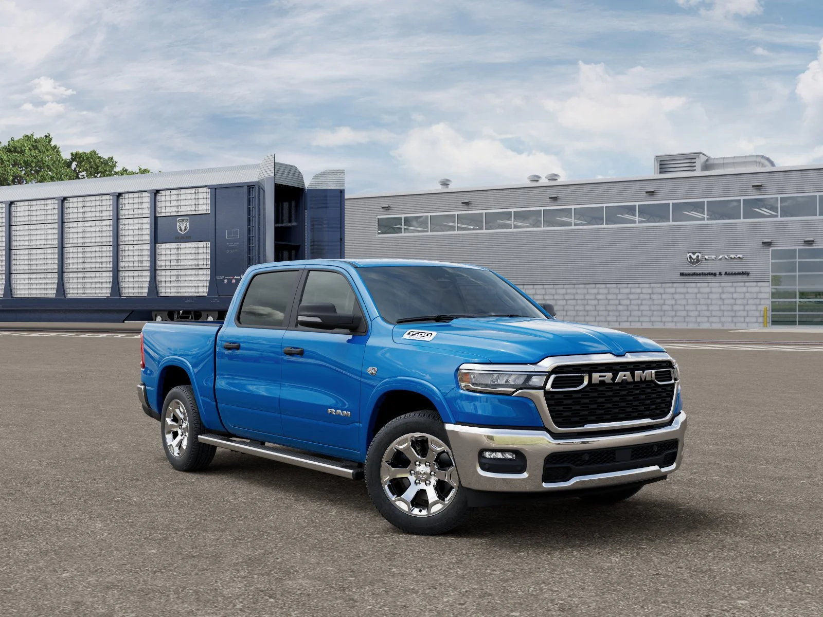 New 2026 Hydro Blue Pearl-Coat Exterior Paint RAM Big Horn/Lone Star image 3