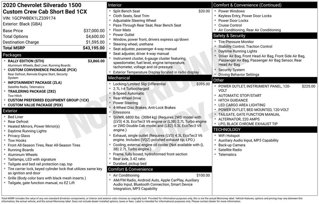 Certified Used 2020 Black Chevrolet Custom image 9