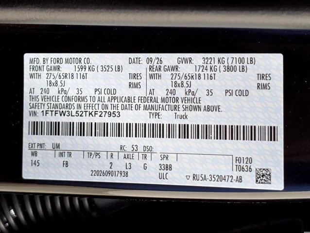 New 2026 Agate Black Metallic Ford XLT image 65