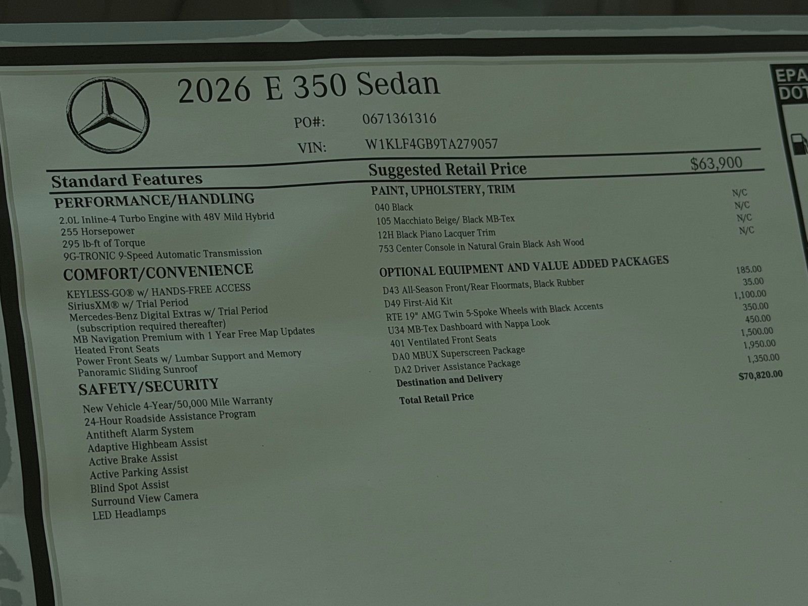 New 2026 Black Mercedes-Benz E 350 image 21