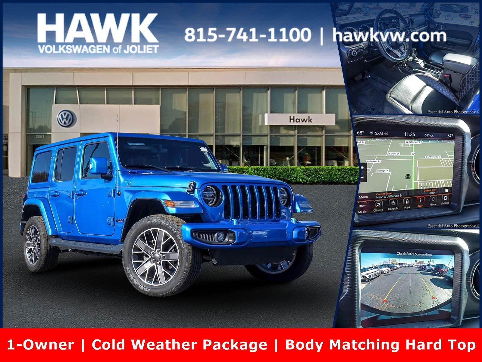 Used 2022 Hydro Blue Pearlcoat Jeep Unlimited Sahara High Altitude image 1