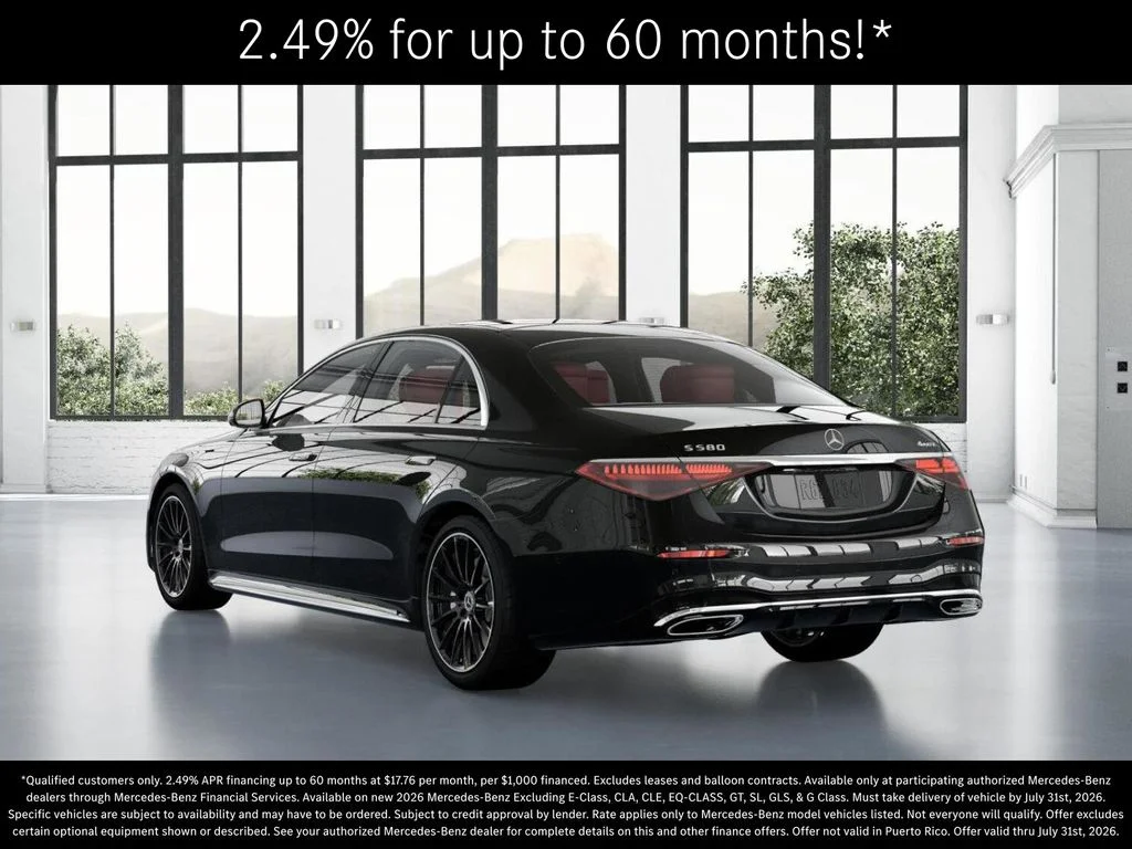 New 2026 Obsidian Black Metallic Mercedes-Benz S 580 image 28