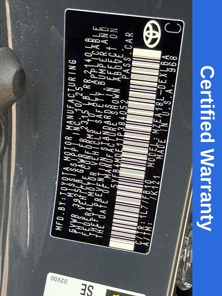 Certified Used 2026 Underground Toyota LE image 31