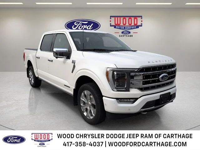 Used 2022 White Metallic Ford Platinum image 1