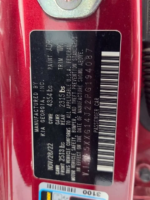 Used 2023 Red Kia LXS image 17