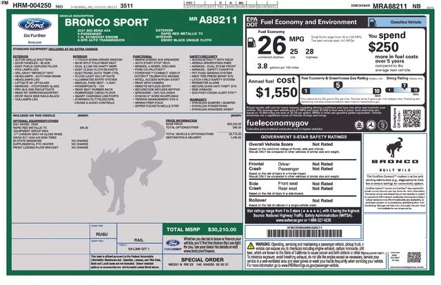 Used 2021 Red Metallic Ford Big Bend image 38