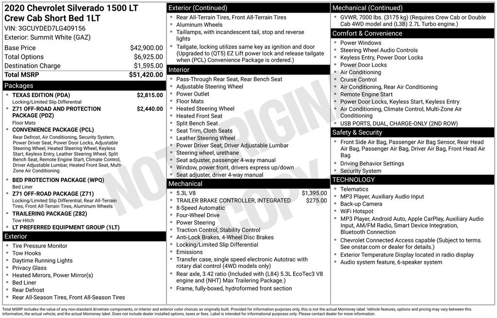 Used 2020 SUMMIT WHITE Chevrolet LT image 32