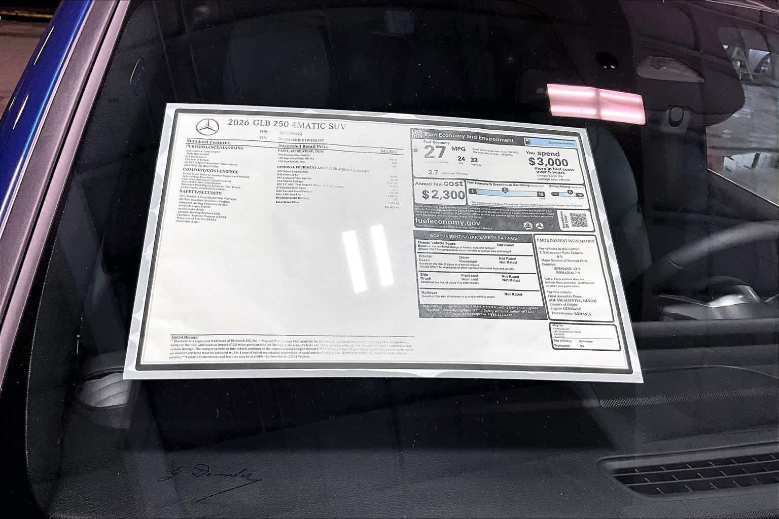 New 2026 Starling Blue Metallic Mercedes-Benz GLB 250 image 19