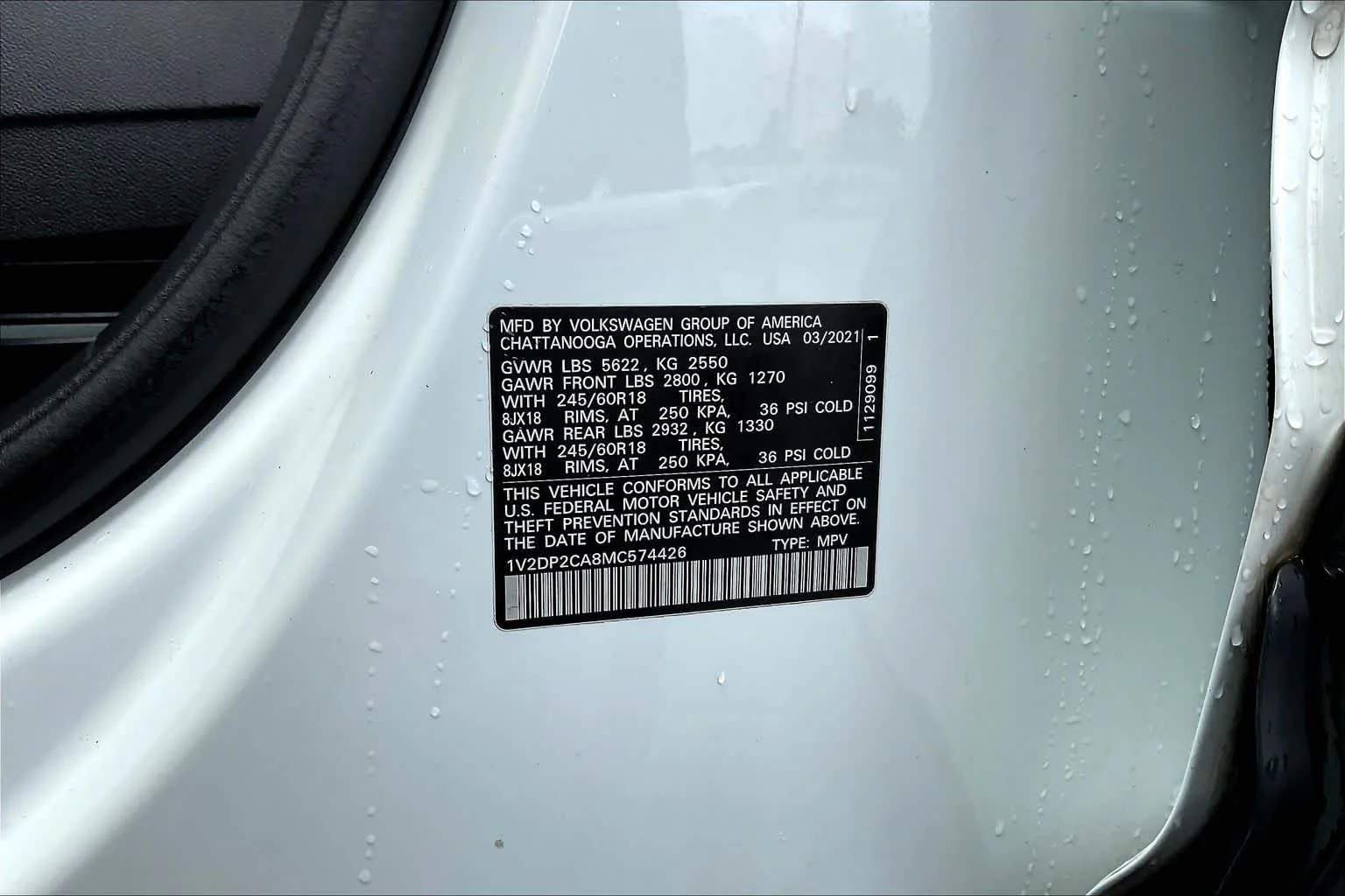 Used 2021 Pure White Volkswagen 2.0T SE image 33